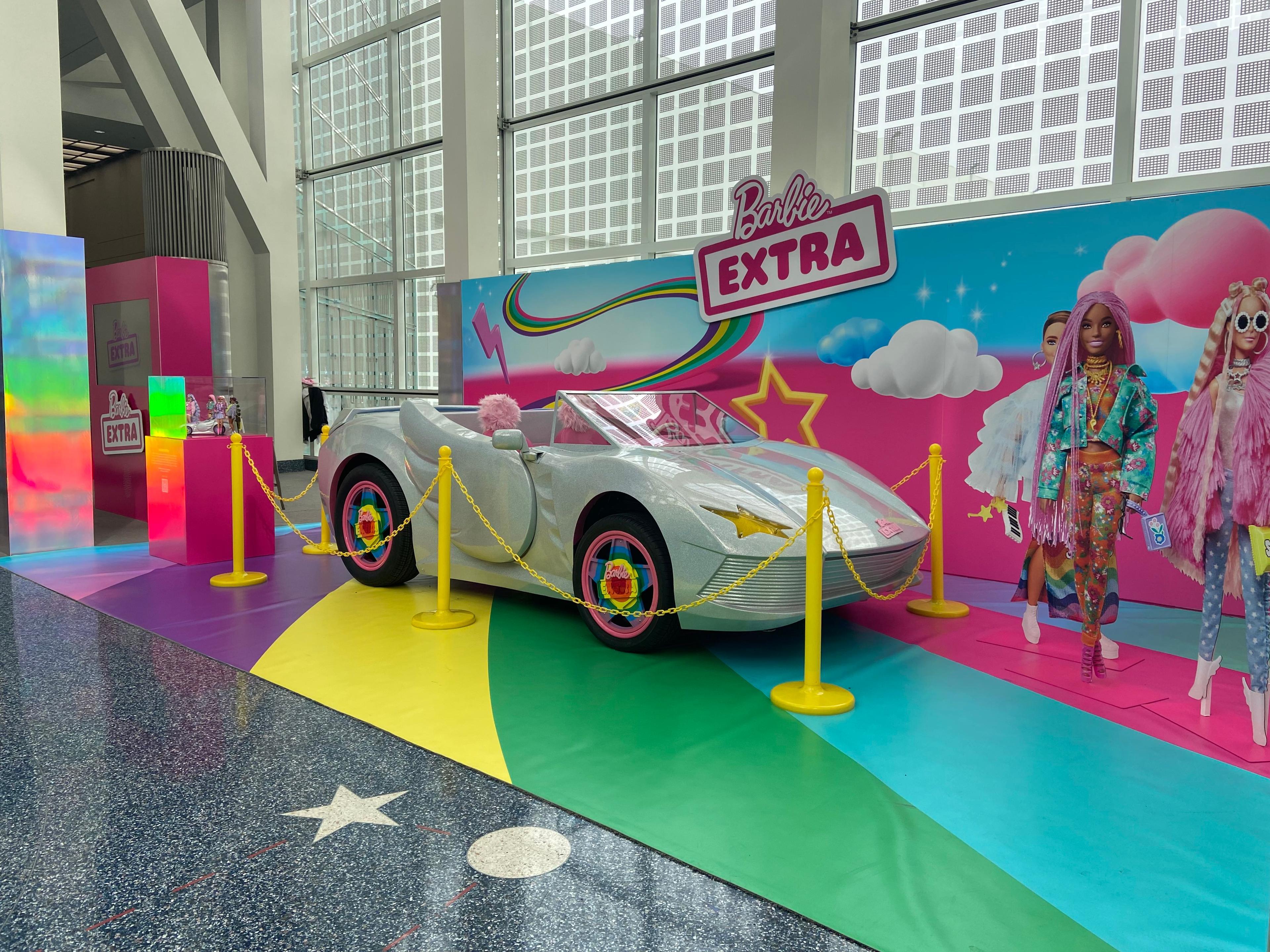 Yes, that's a real-life Barbie car.