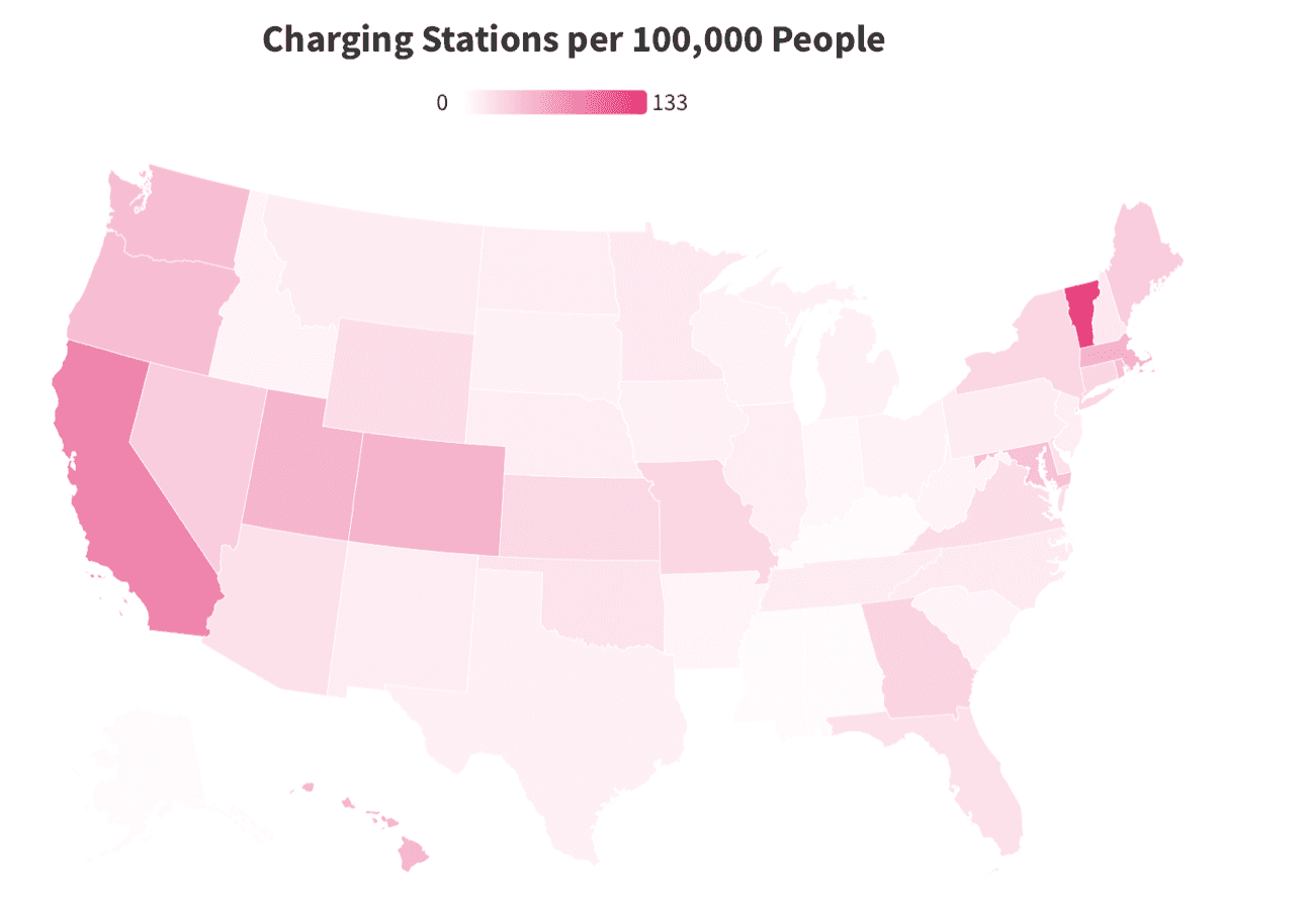 Map of EV Chargers