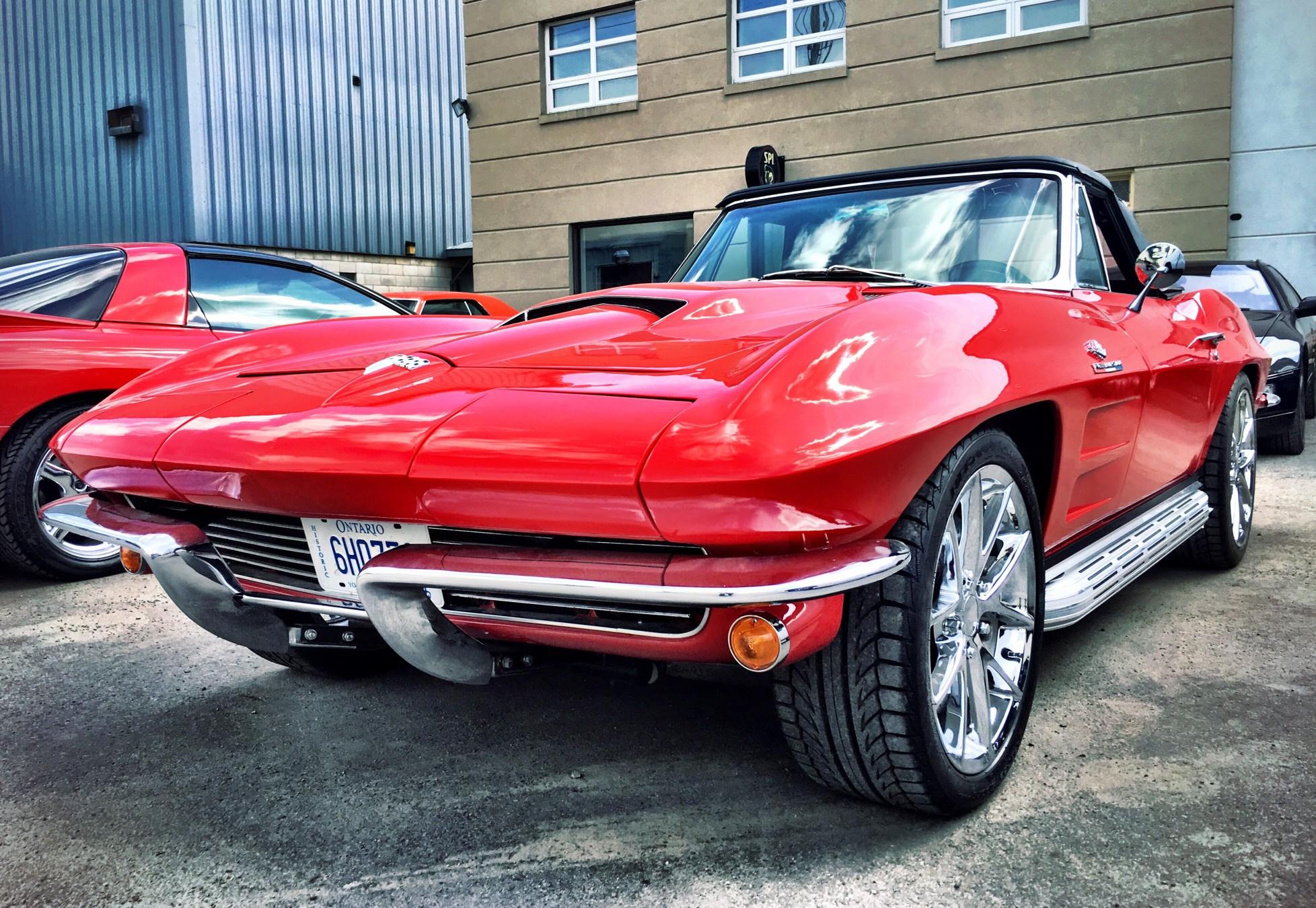 Classic red '70s Corvette