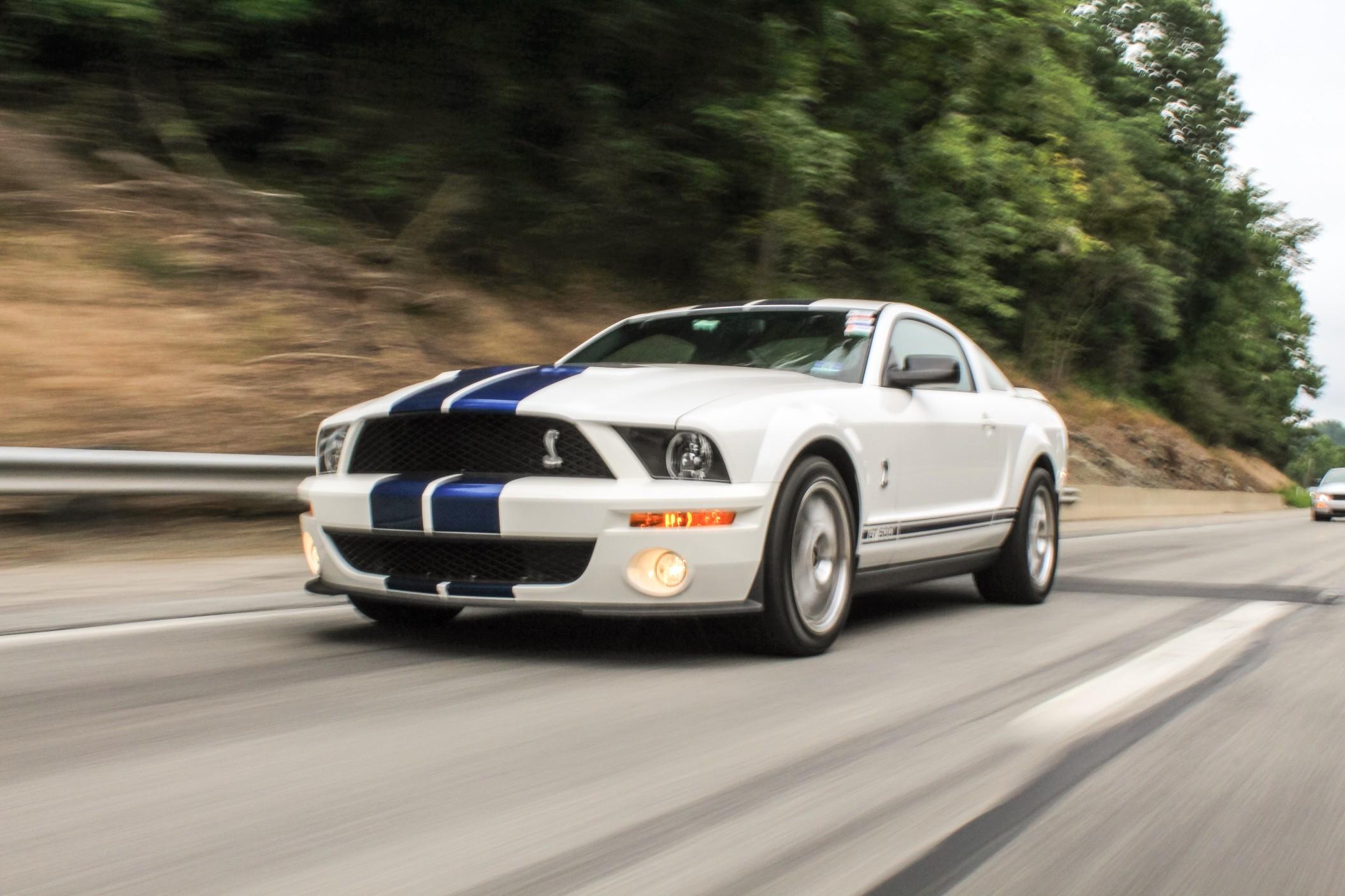 White shelby Mustang