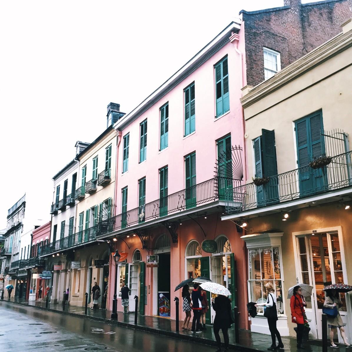 New Orleans French Quarter in the rain