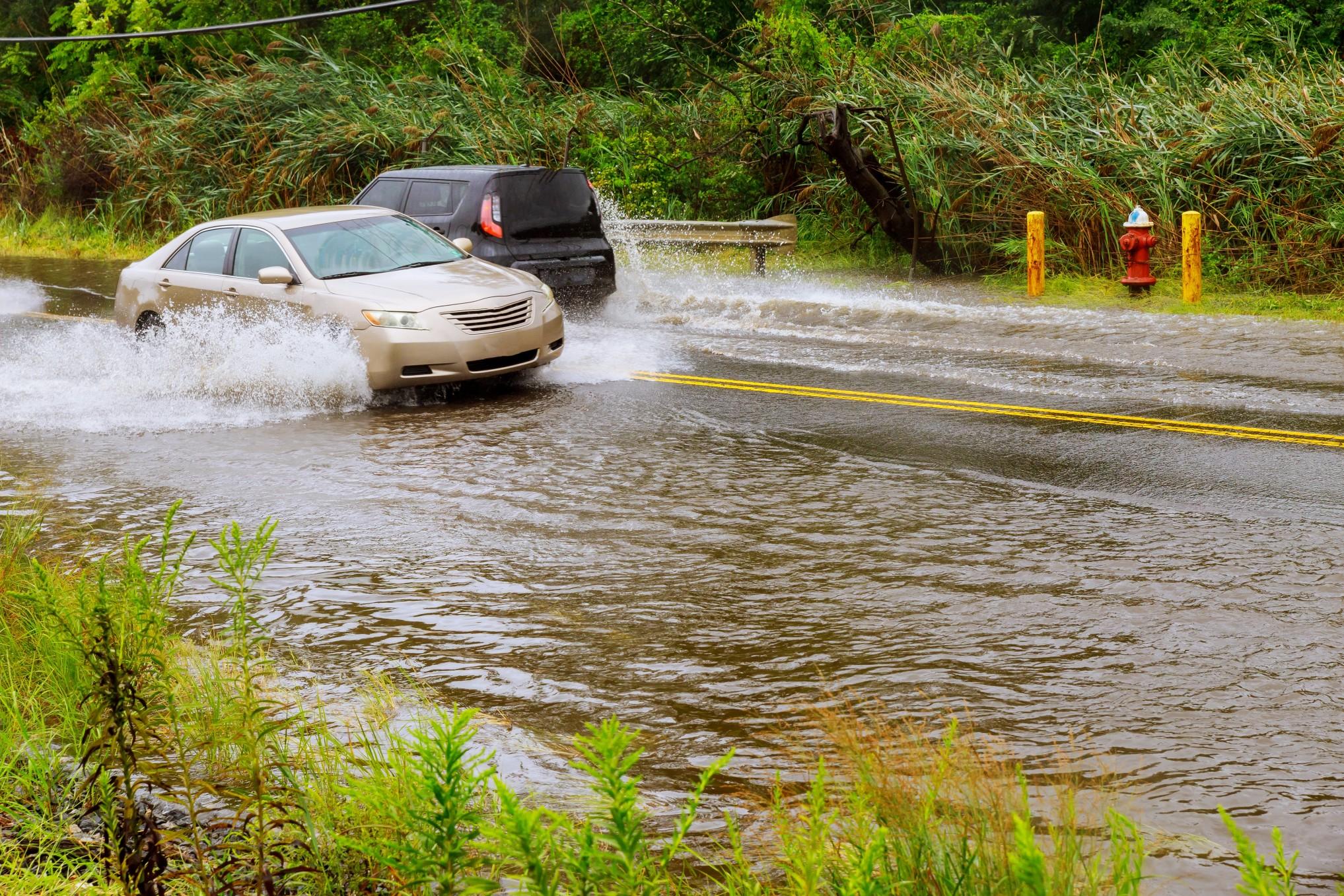 With hurricane season, there is usually an increase in flood-damage car insurance claims.