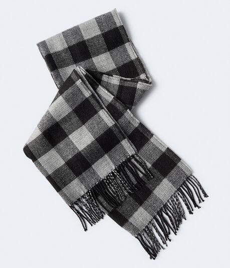 Plaid wool scarf