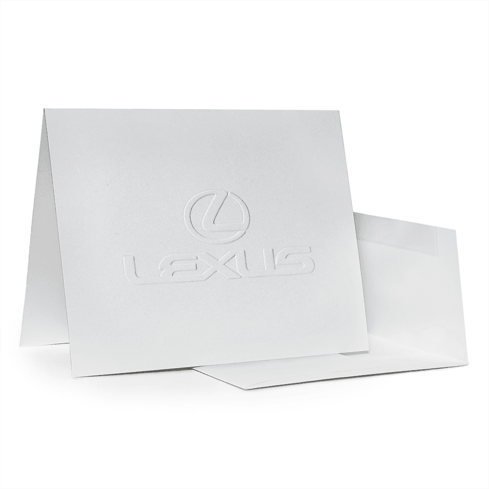 Set of blank Lexus notecards
