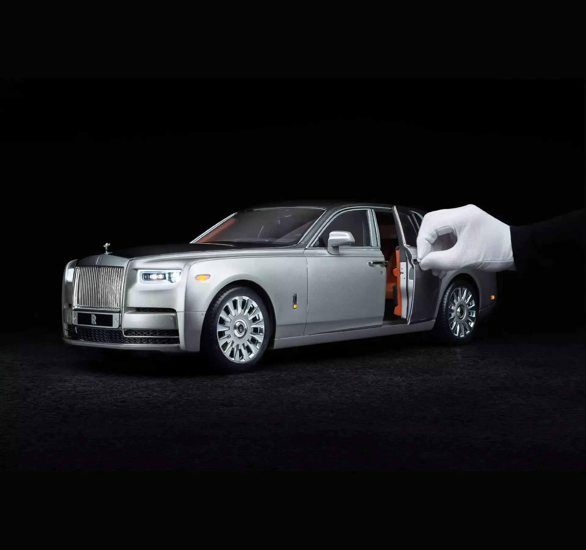 A replica model Rolls-Royce Phantom