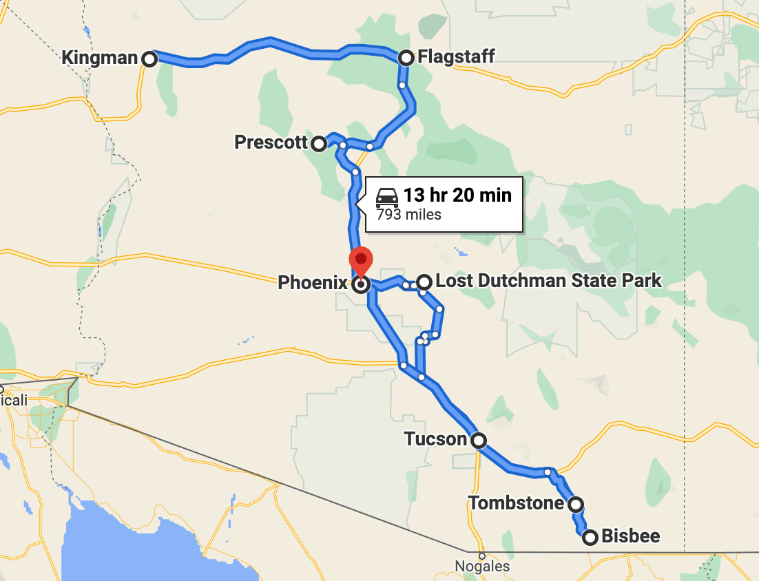 Kingman to Phoenix, AZ