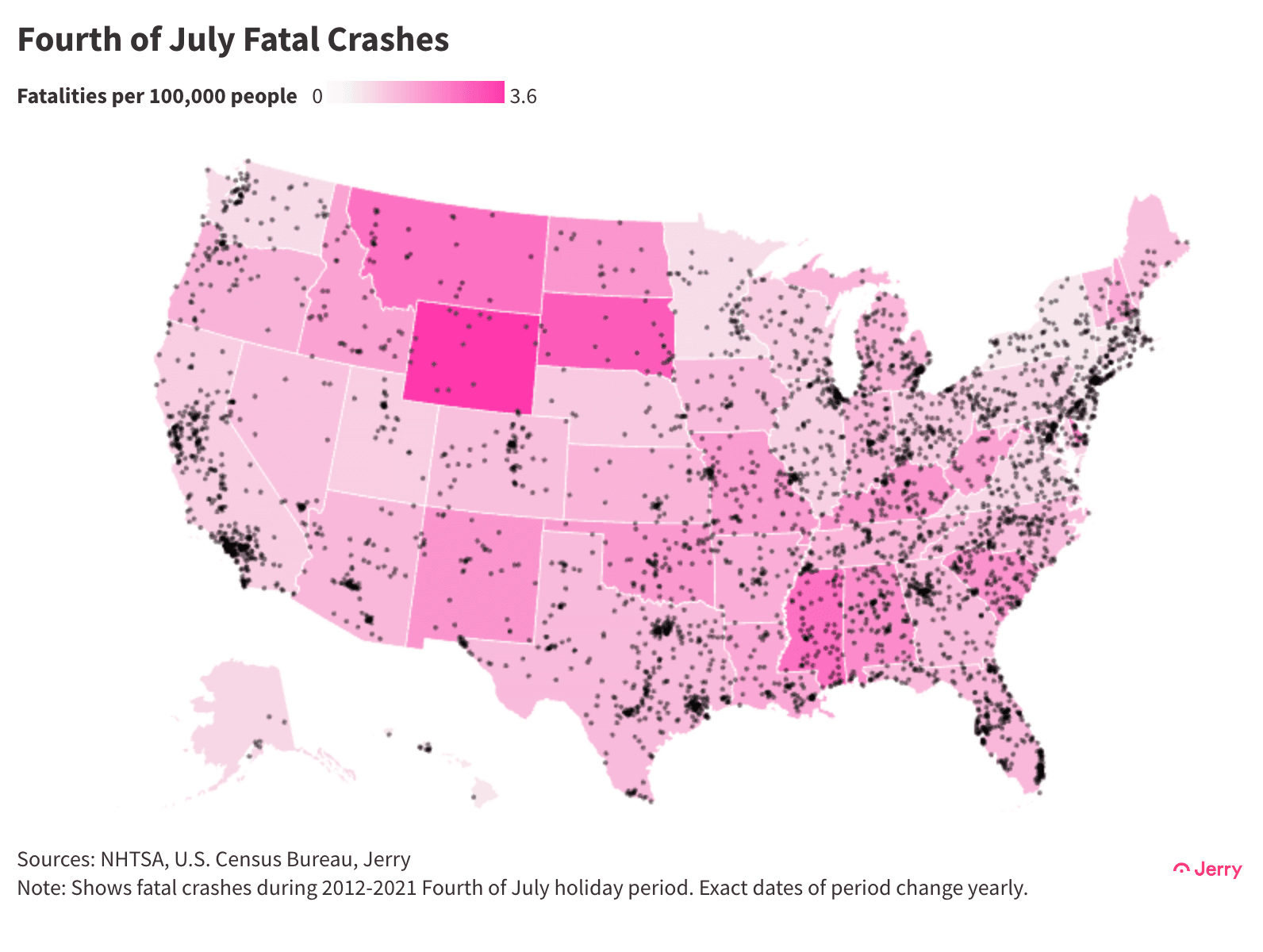 July 4 Crashes Map 2 X