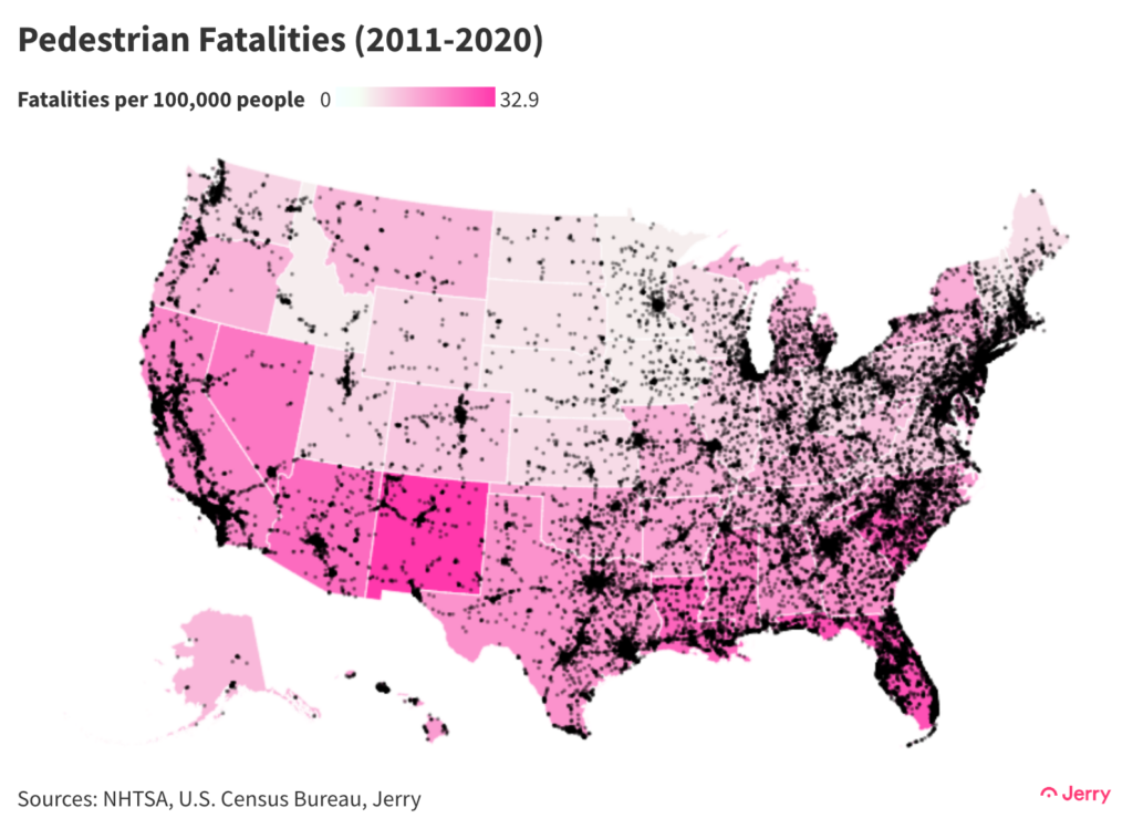 Fatalities per 100,000 people 0-32.9